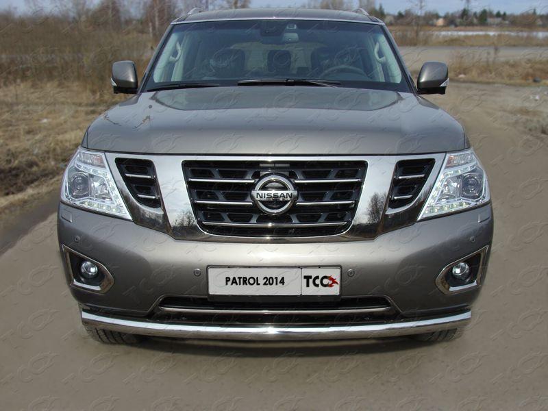 Защита передняя нижняя  76,1 мм для автомобиля Nissan Patrol 2014-, TCC Тюнинг NISPATR14-02