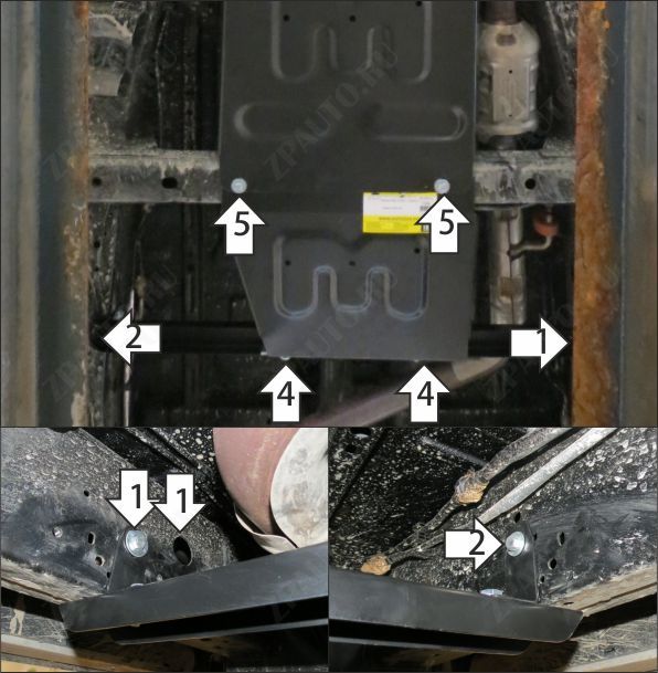 Защита алюминиевая Мотодор (Раздаточная коробка), 4 мм,  для Changan Hunter Plus  2023- арт. 347204