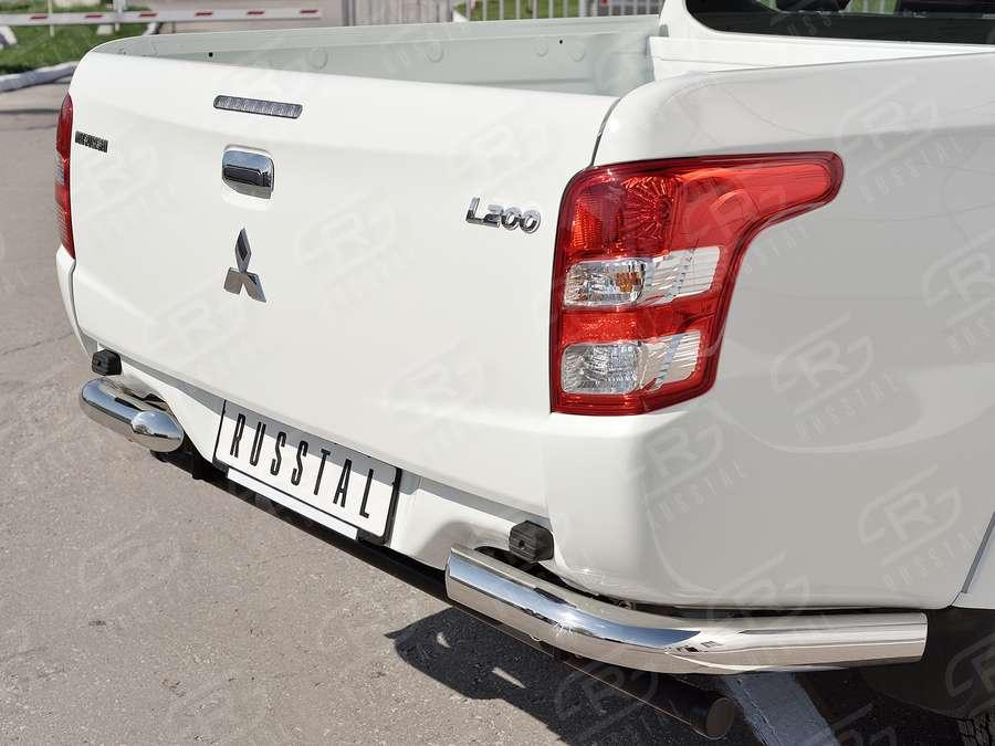 Защита заднего бампера уголки d76 Mitsubishi L200 2015, Slitkoff ML2Z-002254