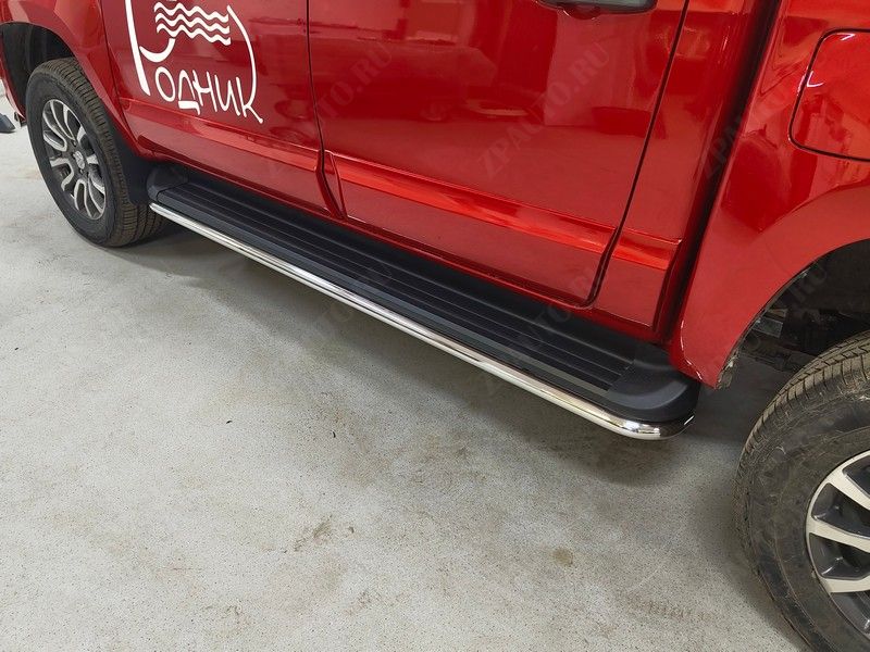 Защита порогов 42,4 мм Foton Tunland G7 2.0 Diesel АКПП 4WD 2024 арт. FOTTUNG724-20