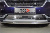 Решетка радиатора нижняя 16 мм для автомобиля Kia Carnival (2WD) 2.2D 2021- TCC Тюнинг арт. KIACAR21-39