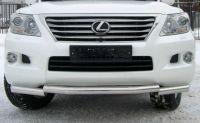 Защита переднего бампера d57 ступень для Lexus LX 570, Slitkoff LLZ-000264