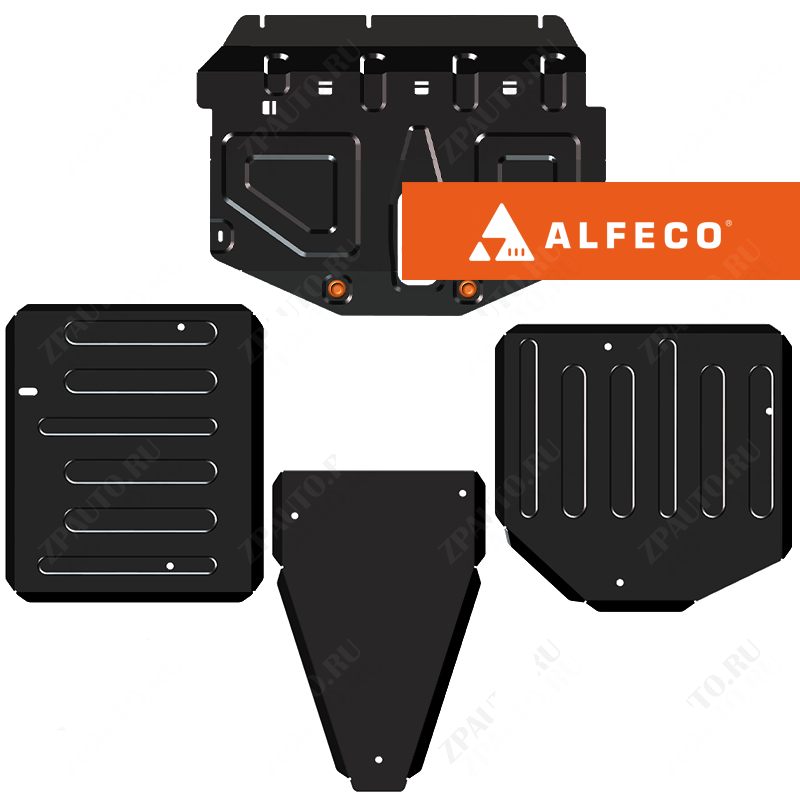 Haval Dargo 4WD 2022-  V-2,0 комплект защиты (защита картера и КПП, редуктора, баки), ALFeco, сталь, 2 мм, арт. ALF5510st