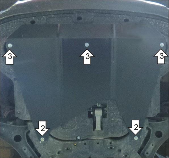 Защита АвтоСтандарт (Двигатель, Коробка переключения передач), 1,5 мм, Сталь для Hyundai Creta 2016- арт. 50911