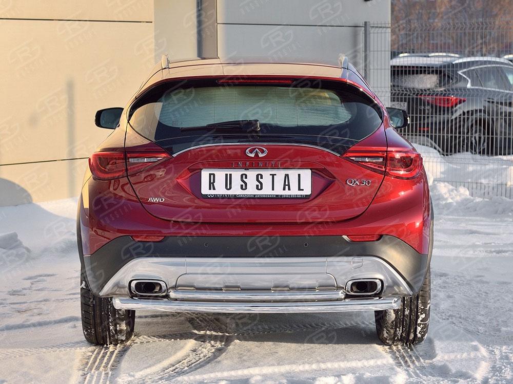 Защита заднего бампера d57/42 Infiniti QX30 2016, Slitkoff IQX3Z-002504