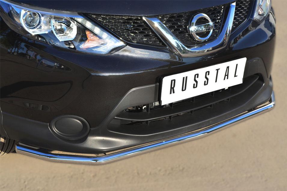 Защита переднего бампера d42 для Nissan Qashqai 2014, Slitkoff NQQZ-001785