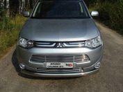 Решетка радиатора нижняя 12 мм для автомобиля Mitsubishi Outlander 2012-2014, TCC Тюнинг MITOUT12-10