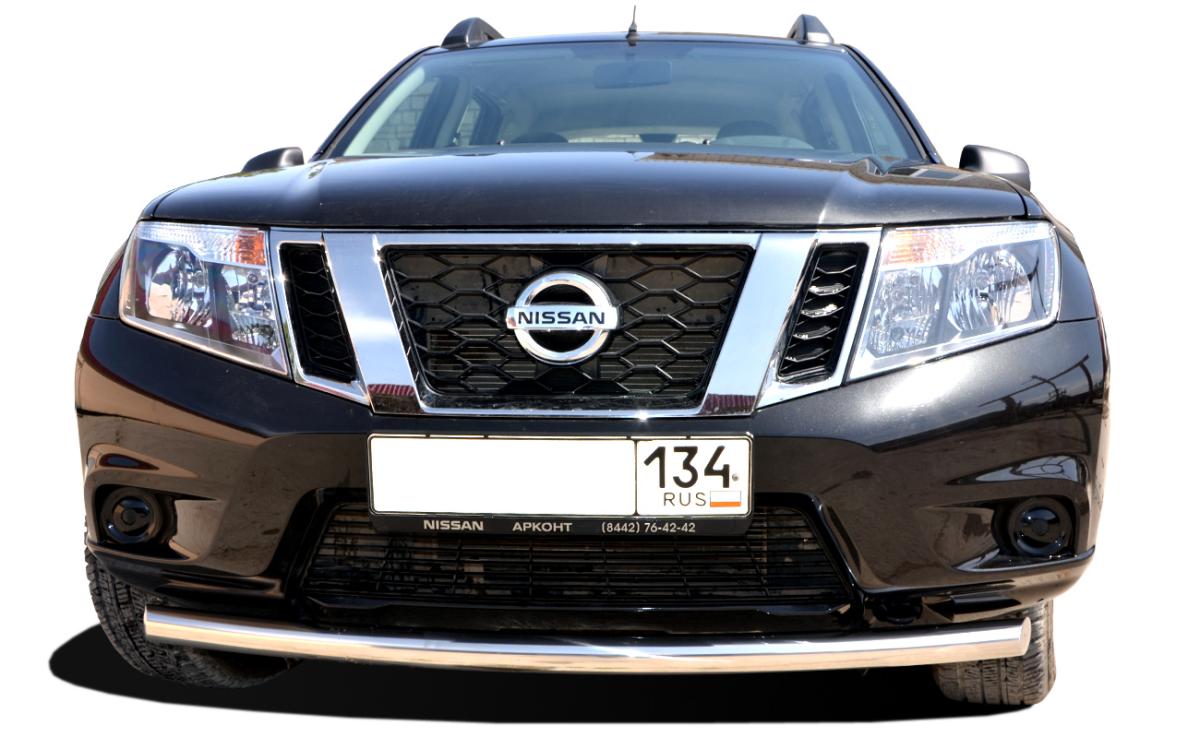 Защита переднего бампера  (радиус) для автомобиля NISSAN Terrano 2015. NTR.15.02, Россия