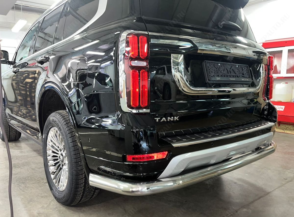 Защита заднего бампера угловая большая для автомобиля TANK 500   2023 арт. TANK500.23.21