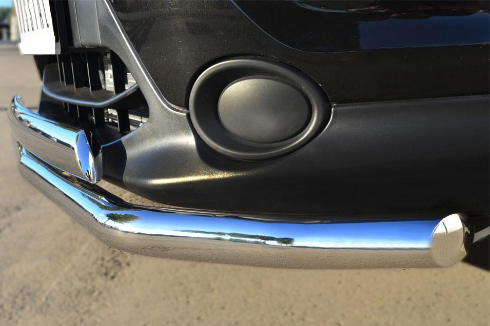 Защита переднего бампера d57/75х42 для Nissan Qashqai 2014, Slitkoff NQQZ-001783