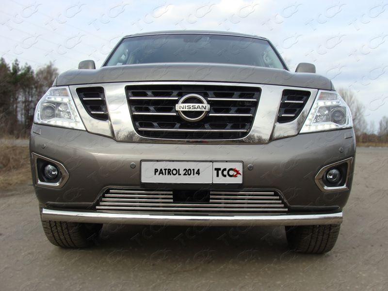 Решетка радиатора 16 мм для автомобиля Nissan Patrol 2014-, TCC Тюнинг NISPATR14-05