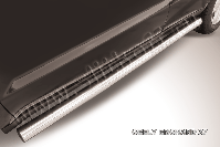 Пороги d76 труба Geely Emgrand X7 (2011-2016) Black Edition, Slitkoff, арт. GEX7009BE