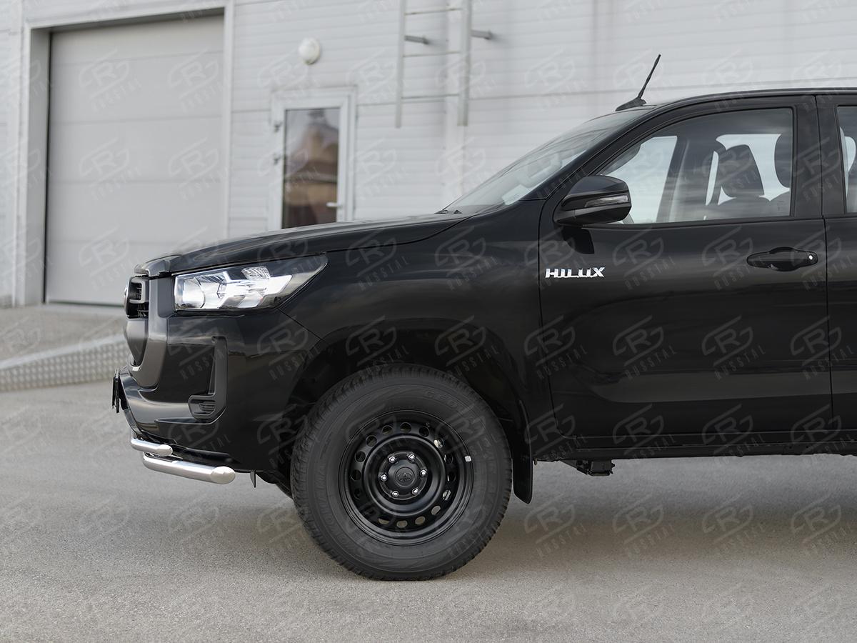 TOYOTA HILUX 2020- Защита переднего бампера d57 секции-d42 секции THZ-003494