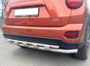 Защита заднего бампера двойная с перемычками для автомобиля Haval H7 2025 арт. HVH7.25.25