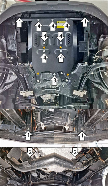 Защита стальная Мотодор (Двигатель, Коробка переключения передач), 2 мм,  Dongfeng K39  2023- арт. 78611