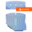 Защита  картера и КПП (2 части) MB B-Class (W245) 2005-2011 V-1,5; 1,7; 2,0 , ALFeco, алюминий 4мм, арт. ALF3612al-1