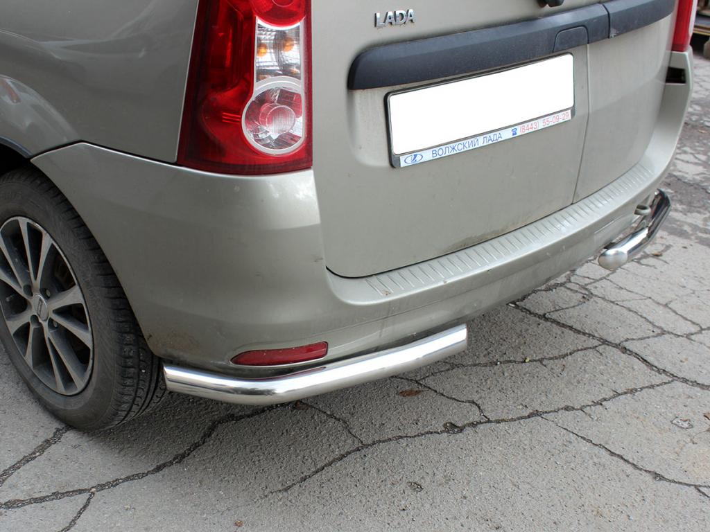 Защита заднего бампера "уголки" d-53 для автомобиля Lada Largus 2012-наст.вр., Технотек, арт. LL_3