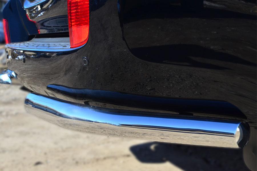 Защита заднего бампера уголки d76 для Toyota Land Cruiser 200 2012, Slitkoff TLCZ-001646