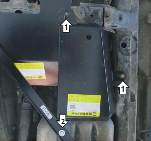 Защита стальная Мотодор (Топливный Фильтр), 3 мм, Сталь для Haval H9 2017- арт. 13115