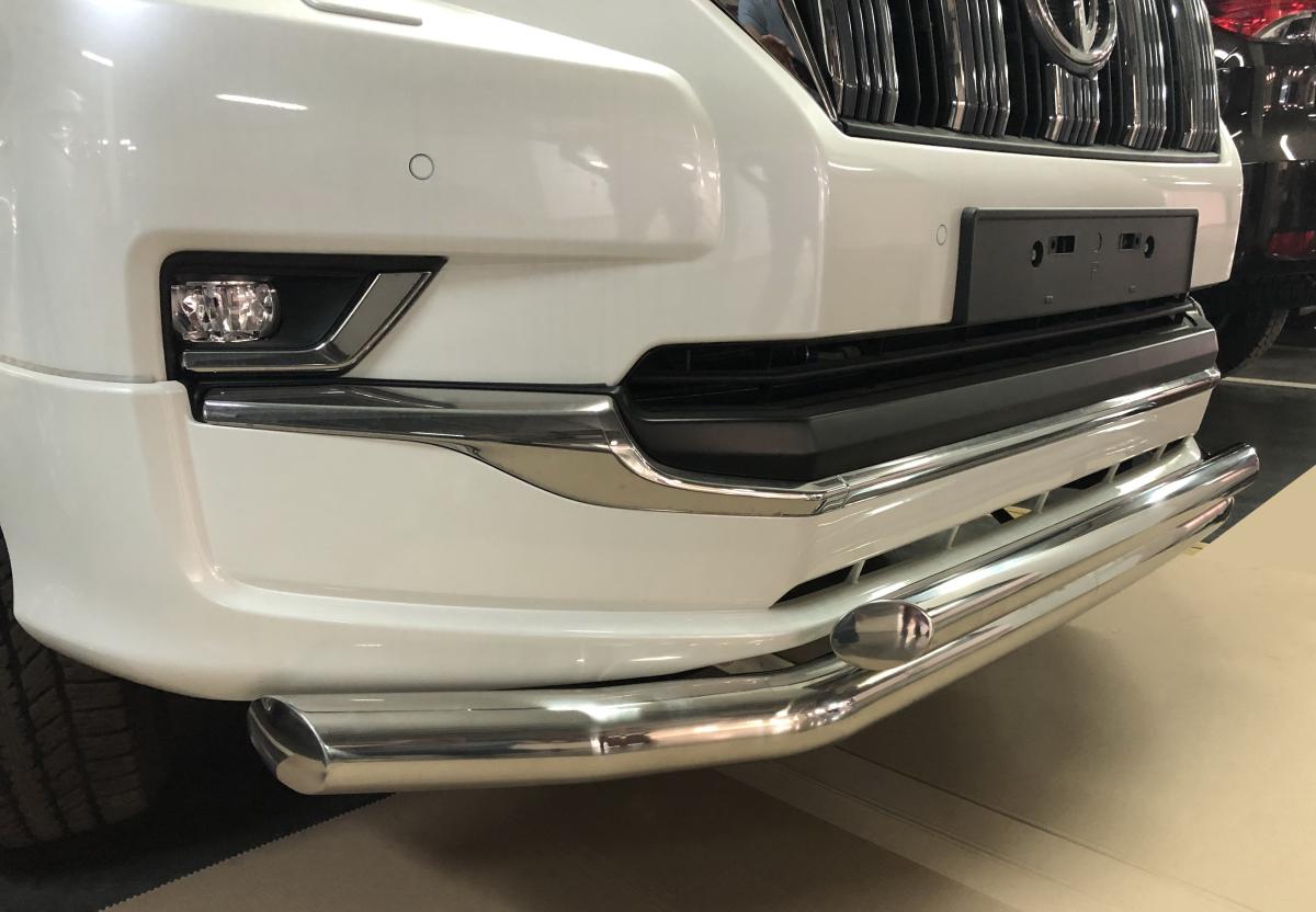 Защита переднего бампера двойная для Toyota Land Cruiser 150 Prado 2019-, Россия TLCPS150.19.03
