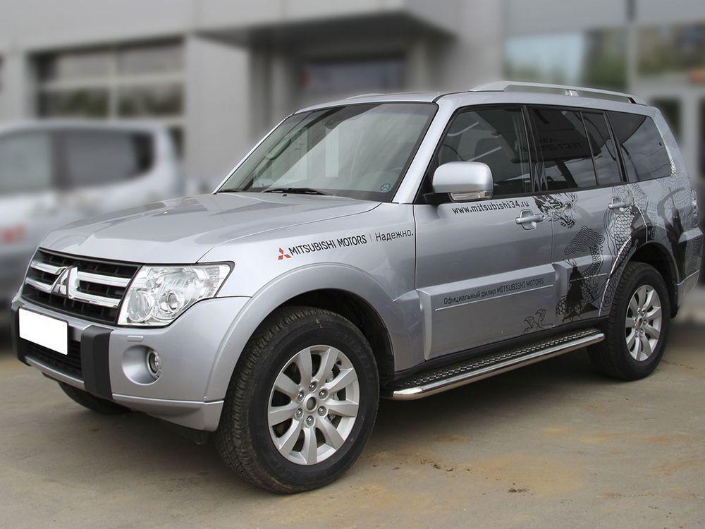 Пороги лист d-60 для Mitsubishi Pajero 4, Технотек MP_3
