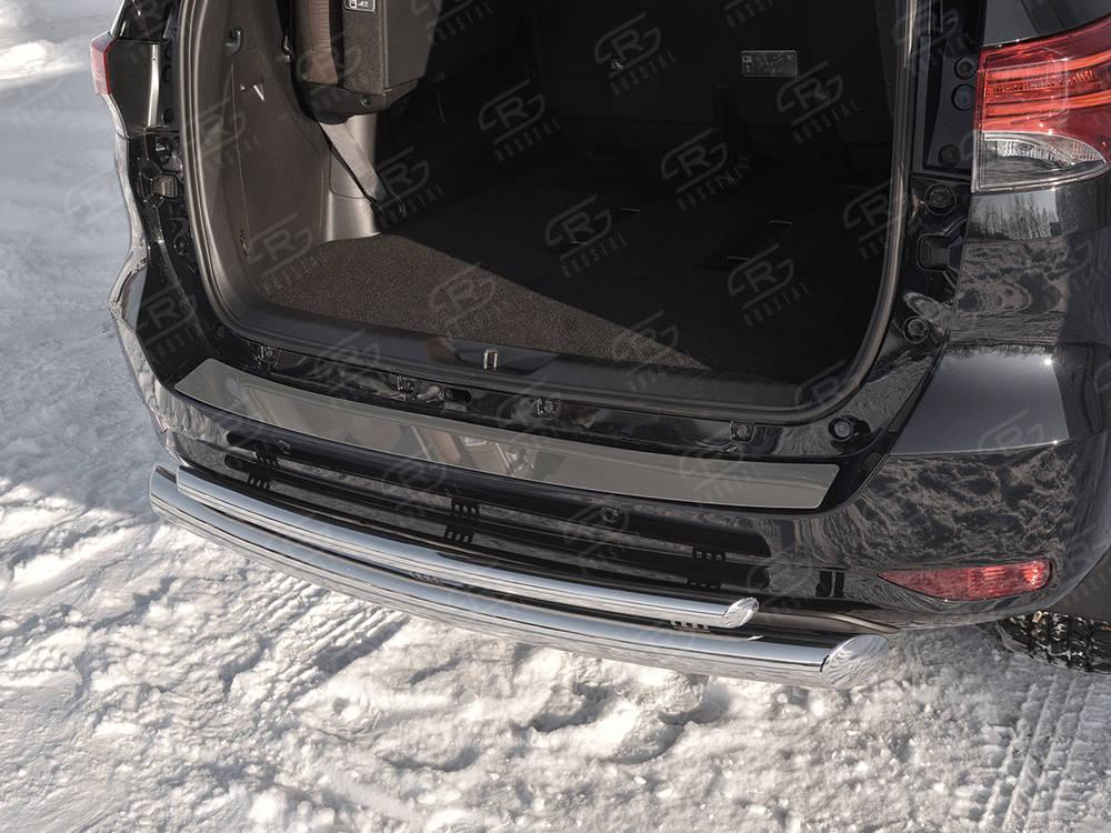 TOYOTA FORTUNER 2017-2020 Накладка на задний бампер (лист нерж зеркальный) TFN-002895