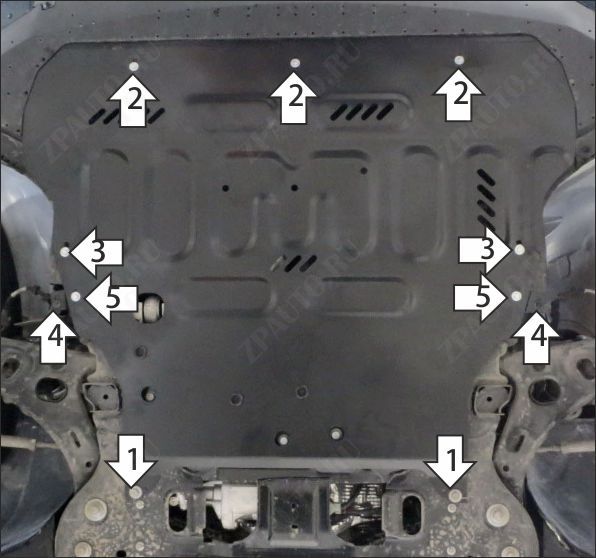Защита АвтоСтандарт (Двигатель, Коробка переключения передач), 1,5 мм,  для Geely Monjaro  2022- арт. 54206