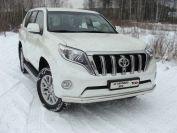 Защита передняя нижняя 75х42 мм для автомобиля Toyota Land Cruiser 150 Prado 2013-2017, TCC Тюнинг TOYLC15013-02