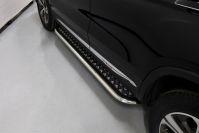 Пороги с площадкой 75х42 мм для автомобиля Changan CS75 FL 2020 арт. CHANCS7520-21