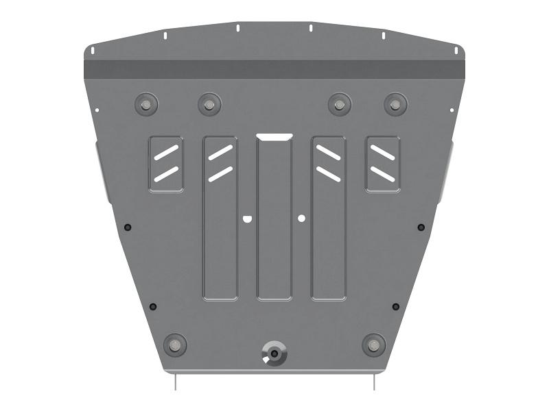Защита картера и КПП для NISSAN Qashqai с креплением к бамперу 2015 -, V-2,0 АТ; 2,0 МТ, Sheriff, алюминий 4 мм, арт. 15.3098
