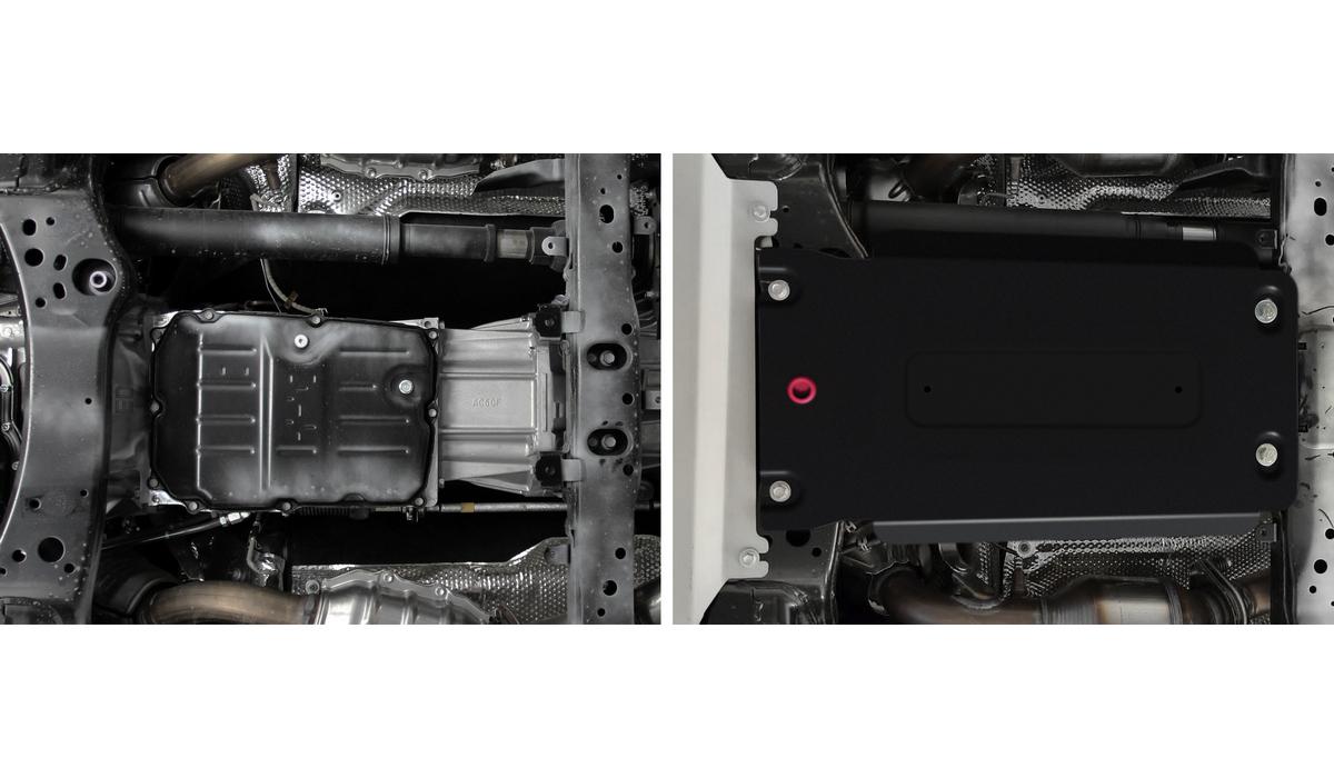 Защита КПП АвтоБроня для Toyota Land Cruiser 300 (V - 3.5; 4.0) 2021-н.в., штампованная, сталь 1.8 мм, с крепежом, 111.09552.1