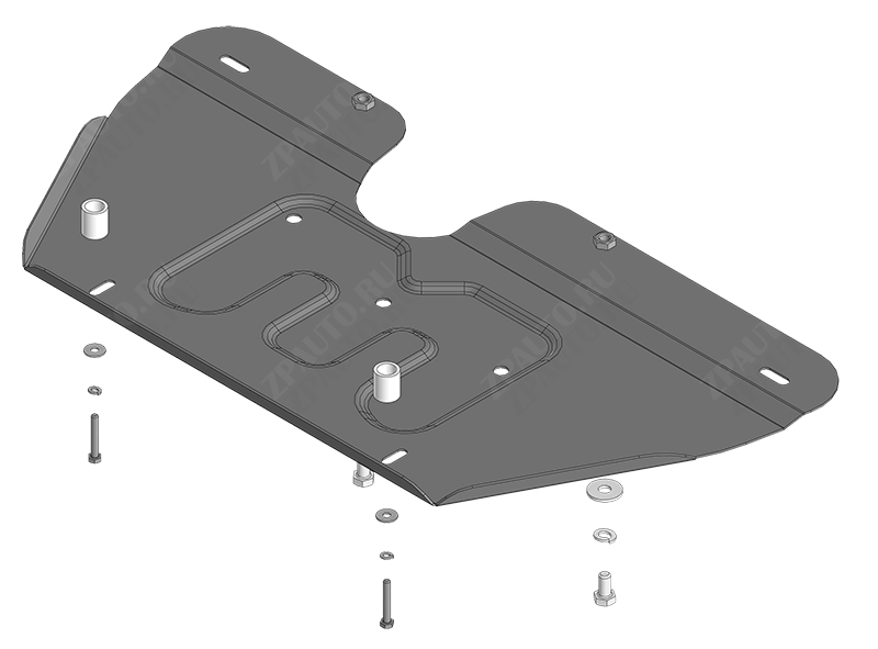 Защита стальная Мотодор (Электроусилитель руля), 2 мм,  для Gac GS8  2023- арт. 77803