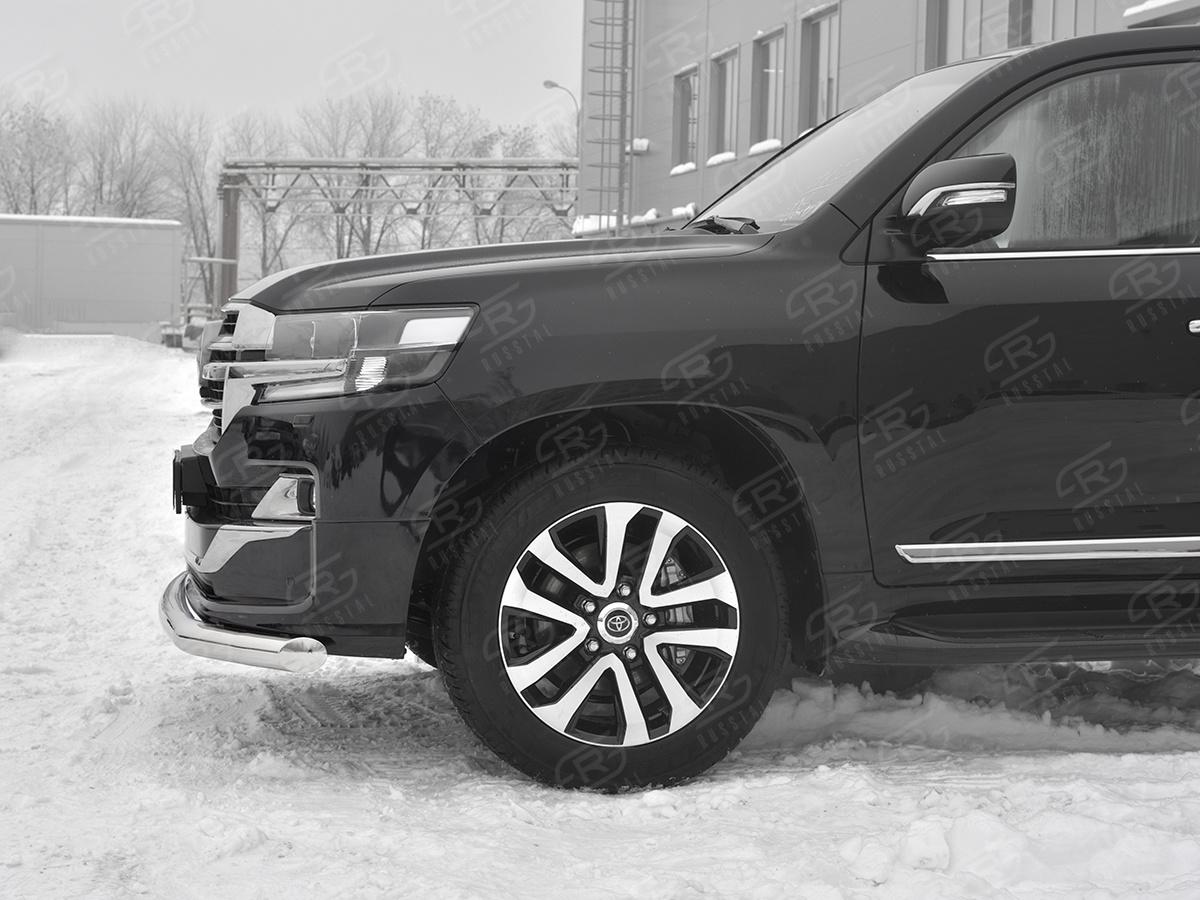 Защита переднего бампера d76 секции TLCZ-003115 для автомобиля TOYOTA LAND CRUISER 200 2018 EXECUTIVE LOUNGE, Slitkoff