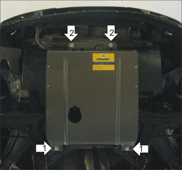 Защита стальная Мотодор (Двигатель, Коробка переключения передач), 2 мм, Сталь для Volkswagen Golf III 1991-1997 арт. 02727
