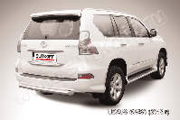 Защита заднего бампера d76 радиусная Lexus GX-460 (2013-2023) Black Edition, Slitkoff, арт. LGX13-010BE