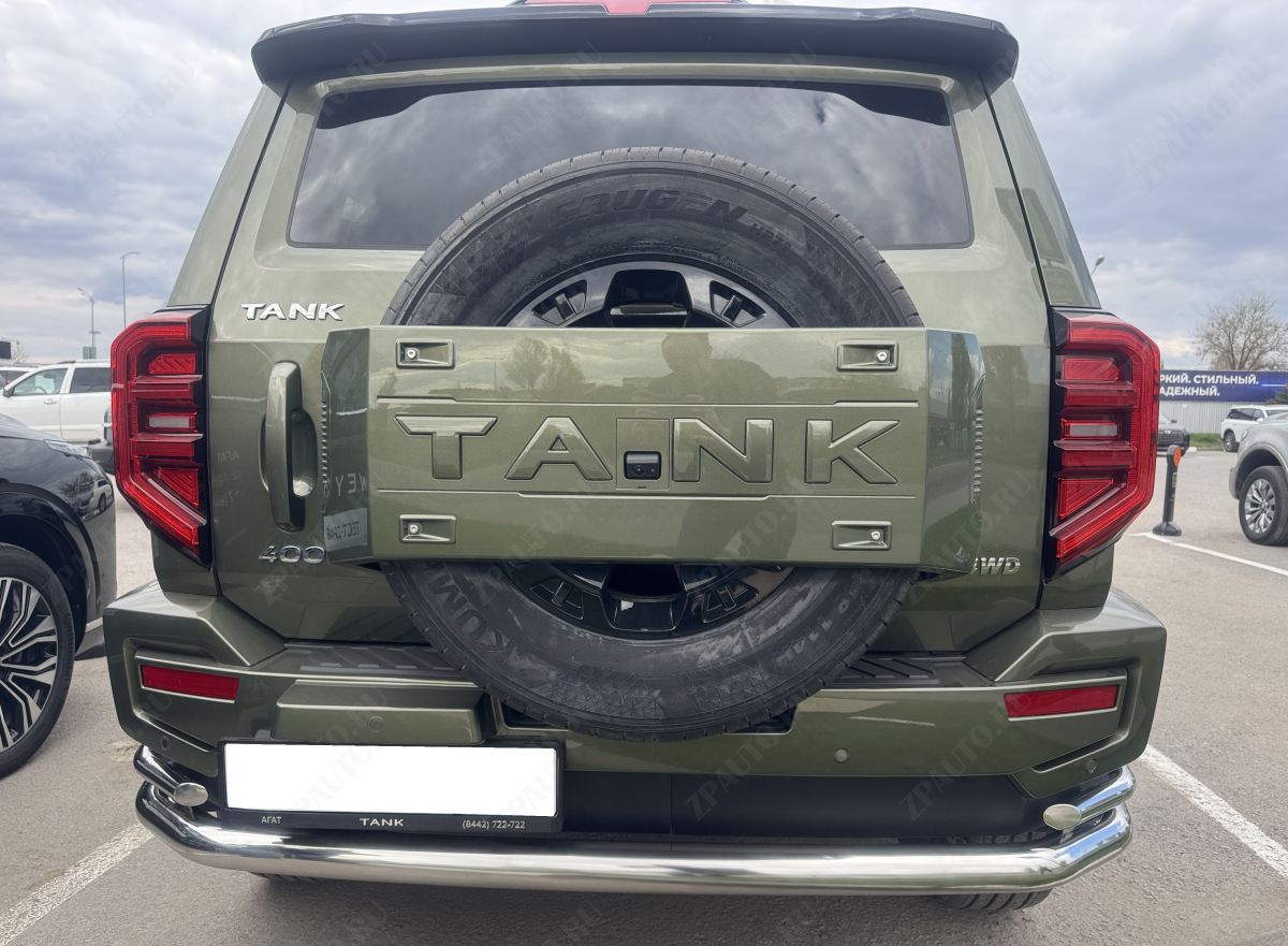 Защита заднего бампера угловая большая двойная для автомобиля Tank 400   2023 арт. TANK400.23.22