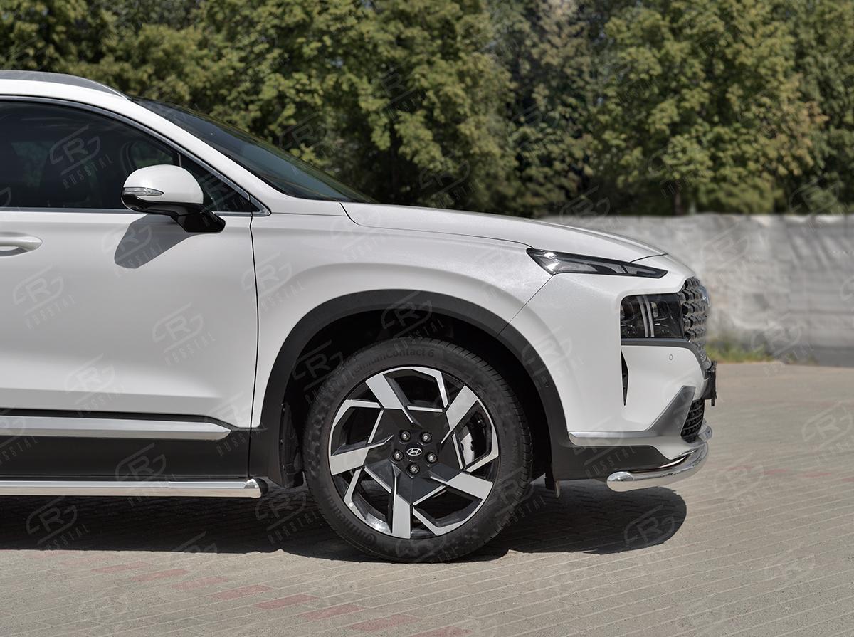 HYUNDAI SANTA FE 2021- Защита переднего бампера d57 секции HSFZ-003597