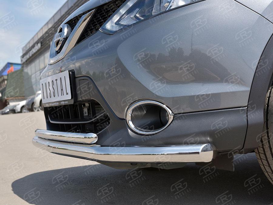 Защита переднего бампера d57/42 Nissan Qashqai 2015 SPB, Slitkoff NQAZ-002308