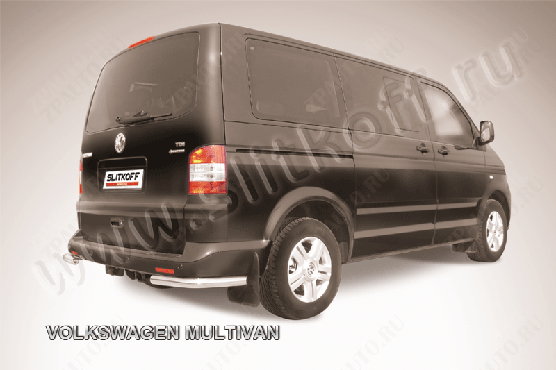 Уголки d57 Volkswagen Multivan (2003-2015) Black Edition, Slitkoff, арт. VWM005BE