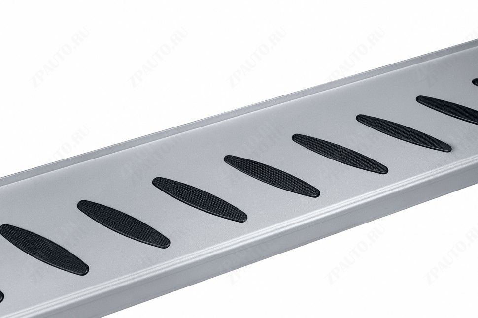 Пороги алюминиевые "Prestige Silver" 1800 серебристые Ford Explorer (2017-2019) , Slitkoff, арт. AL-FEX1808