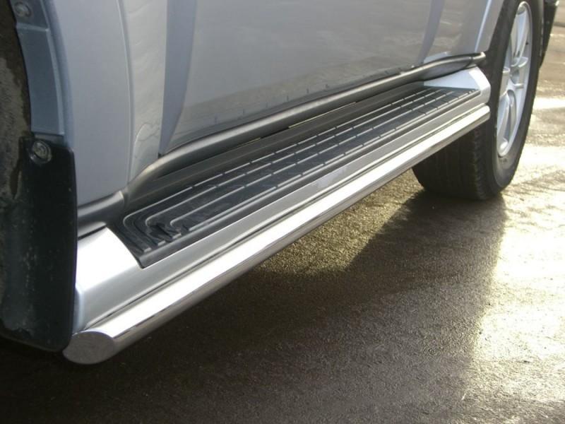 Пороги труба d42 вариант 1 для Mitsubishi Pajero 4, Slitkoff MPT-0001301