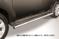 Защита порогов d57 труба Mitsubishi Outlander XL (2009-2013) Black Edition, Slitkoff, арт. MXL10-009BE