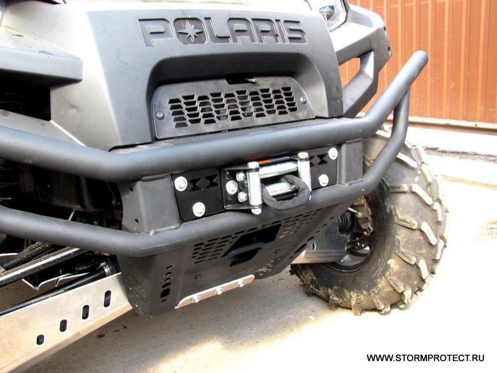 Площадка для крепления лебедки для POLARIS Ranger 800 HD/XP 2009-15, сталь 5 мм, STORM, арт. 2277