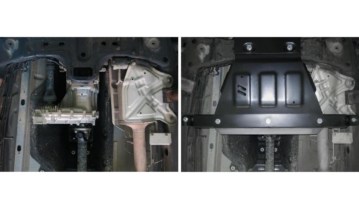 Защита РК Rival для Volkswagen Amarok I рестайлинг 2016-н.в., сталь 1.8 мм, с крепежом, штампованная, 111.5857.1