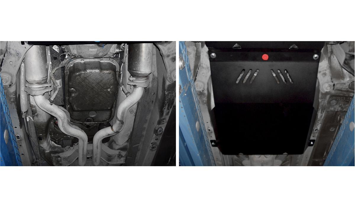 Защита КПП АвтоБроня для Cadillac CTS II (V - 2.8; 3.6) 2007-2014, сталь 1.8 мм, с крепежом, 111.00804.1