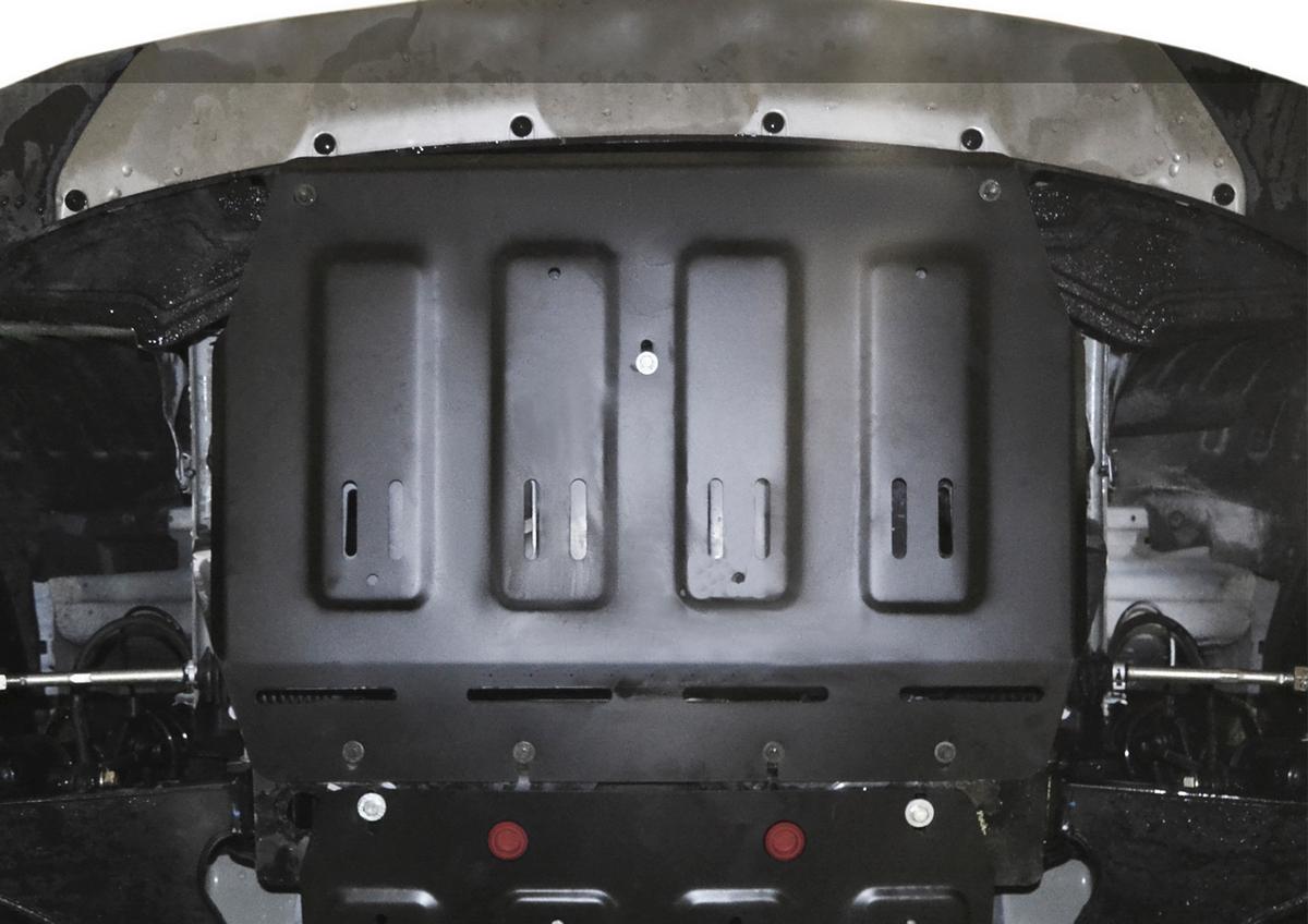 Защита картера АвтоБроня для Lifan Myway (V - 1.5T; 1.8) RWD 2016-н.в., штампованная, сталь 1.8 мм, с крепежом, 111.03317.1