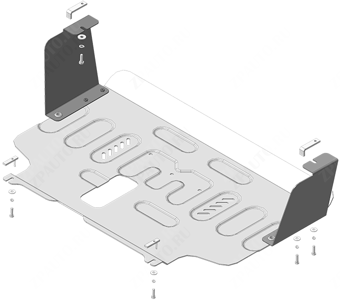 Защита алюминиевая Мотодор (Двигатель, Коробка переключения передач), 4 мм,  Ford Tourneo Custom  2023- арт. 340702