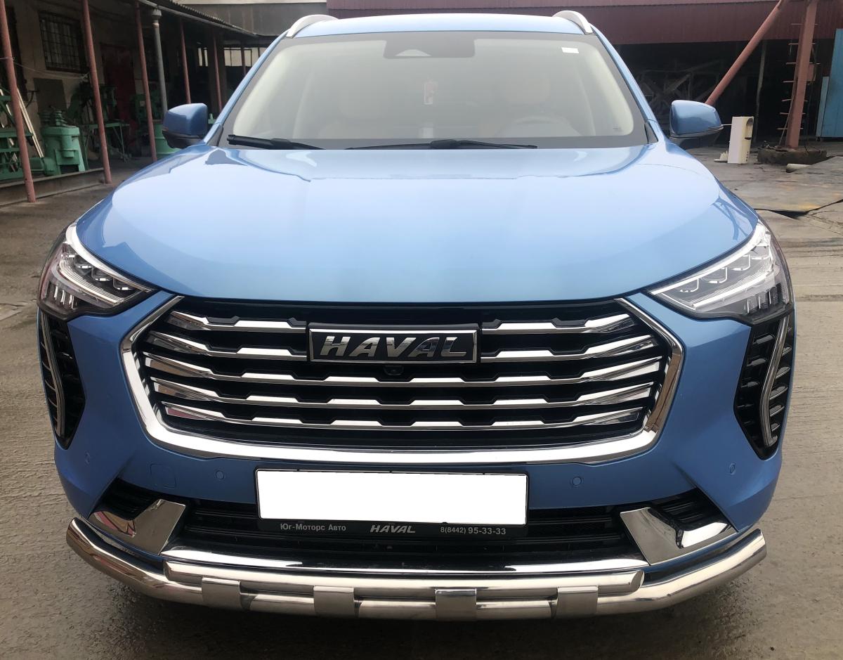 Защита переднего бампера для автомобиля HAVAL Jolion 2021 арт. HVJ.21.75