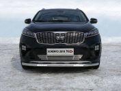 Защита передняя нижняя (с ДХО) 60,3 мм для автомобиля Kia Sorento Prime 2018-, TCC Тюнинг KIASORPR18-15