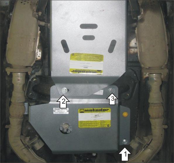 Защита алюминиевая Мотодор (Раздаточная коробка), 5 мм, Алюминий для Infiniti EX 25 2007-2012 арт. 38010